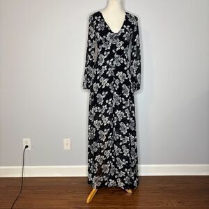 Lucca Couture- Sheer Maxi Floral Dress